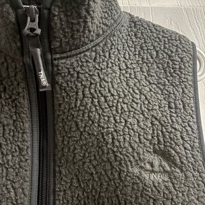 TNA Charcoal Sherpa Fleece Vest